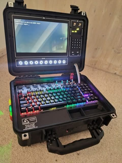 Tactical RGB Cyberdeck X1 – Rugged, Portable, and Built for Extreme Environments