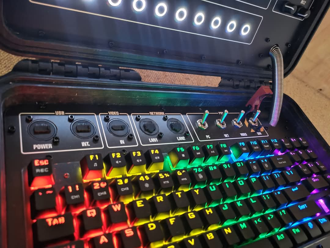 Tactical RGB Cyberdeck X1 – Rugged, Portable, and Built for Extreme Environments